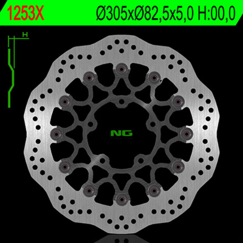 Disco de freno NG BRAKES ondulado flotante