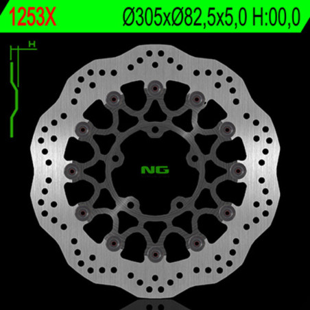 Disco de freno NG BRAKES ondulado flotante