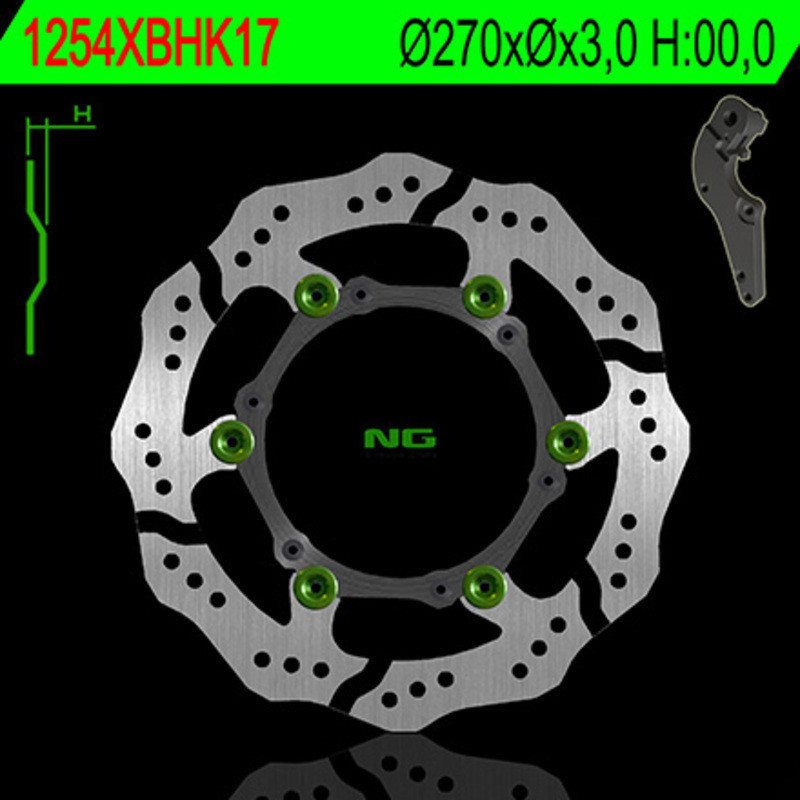 Disco de freno NG BRAKES ondulado flotante