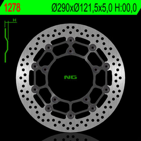 Disco de freno NG BRAKES redondo flotante