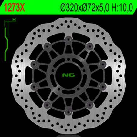 Disco de freno NG BRAKES ondulado flotante