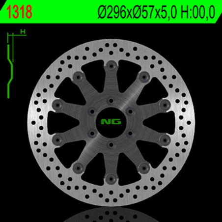 Disco de freno NG BRAKES redondo flotante