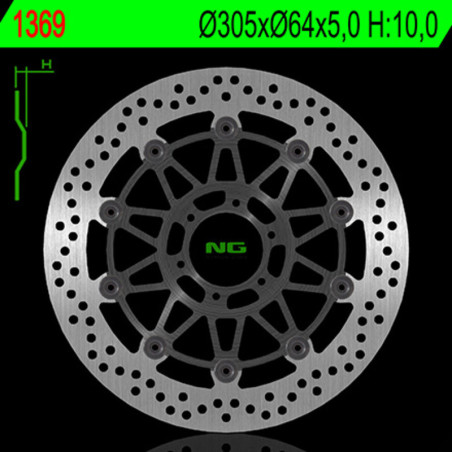 Disco de freno NG BRAKES redondo flotante