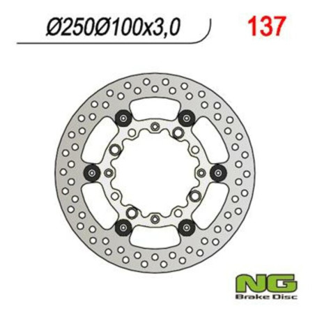 Disco de freno NG BRAKES redondo flotante