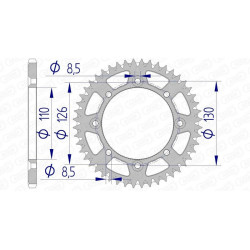 Corona AFAM aluminio ultraligera autolimpiable 17107 - Paso 420