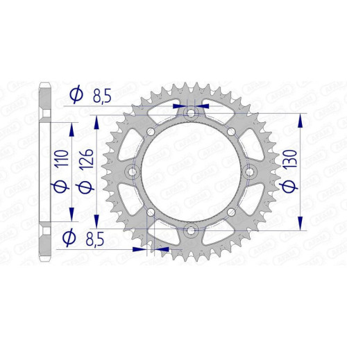 Corona AFAM aluminio ultraligera autolimpiable 17107 - Paso 420