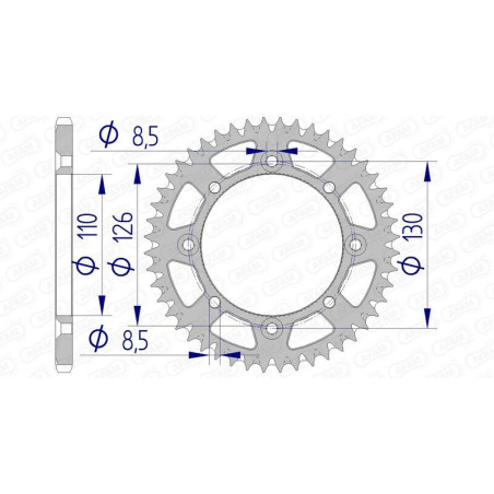 Corona AFAM aluminio ultraligera autolimpiable 17107 - Paso 420
