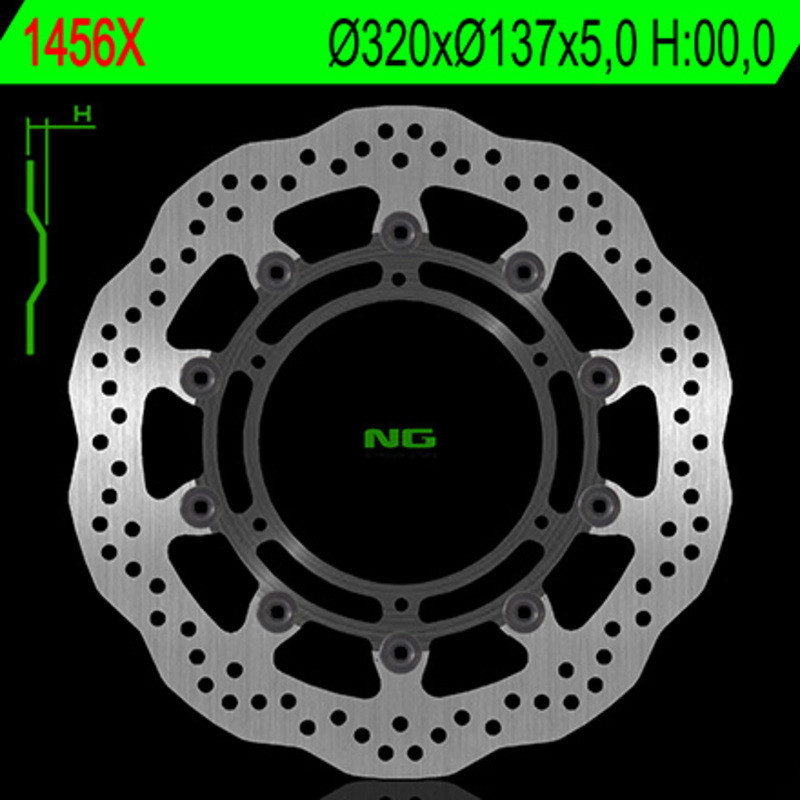 Disco de freno NG BRAKES ondulado flotante