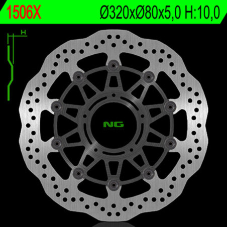 Disco de freno NG BRAKES ondulado flotante