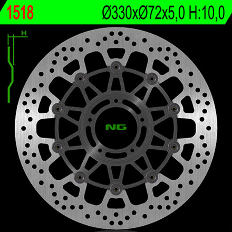 Disco de freno NG BRAKES redondo flotante