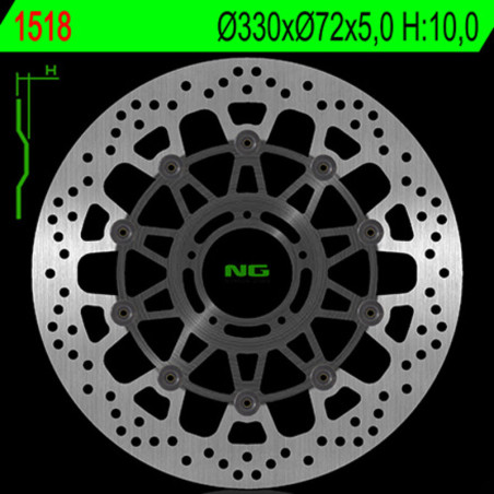Disco de freno NG BRAKES redondo flotante