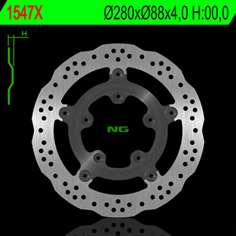 Disco de freno NG BRAKES ondulado flotante