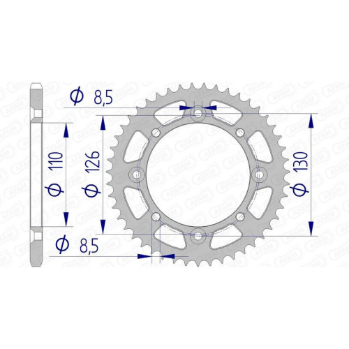 Corona AFAM aluminio ultraligera autolimpiable 17107 - Paso 420
