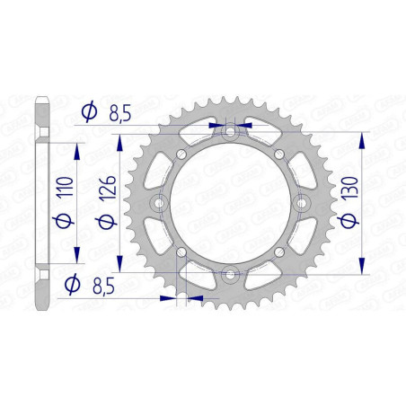 Corona AFAM aluminio ultraligera autolimpiable 17107 - Paso 420