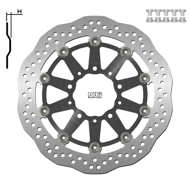 Disco de freno NG BRAKES ondulado flotante