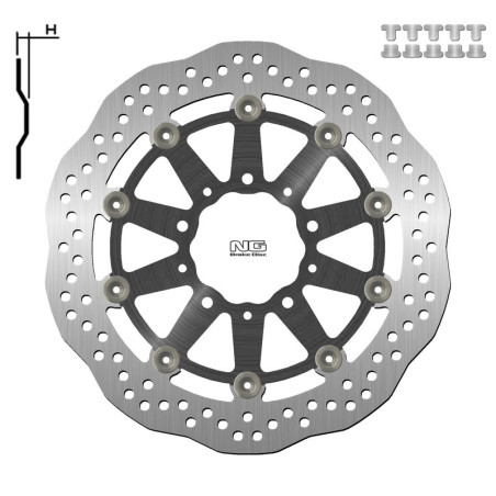 Disco de freno NG BRAKES ondulado flotante