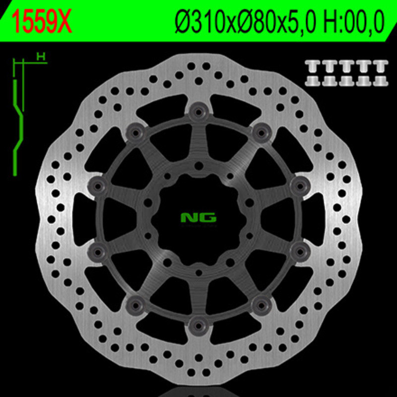 Disco de freno NG BRAKES ondulado flotante