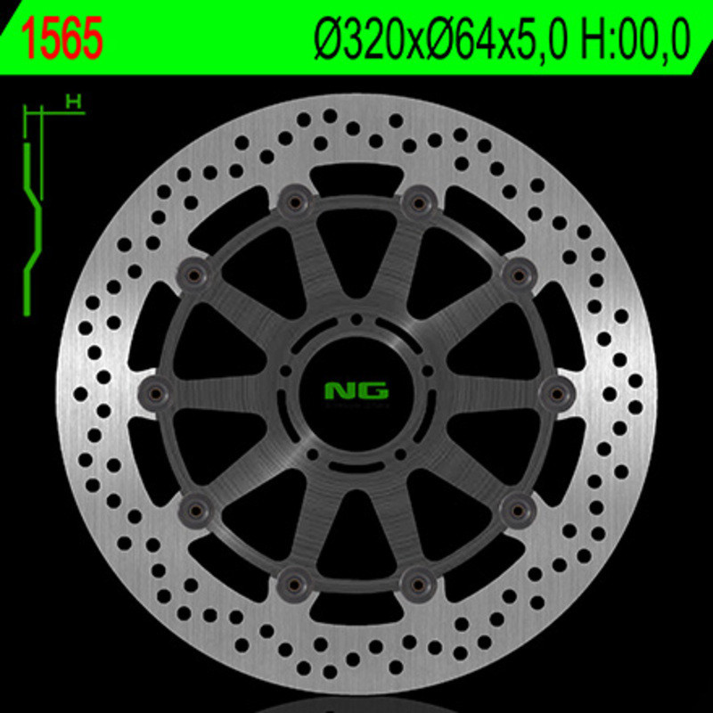 Disco de freno NG BRAKES redondo fijo