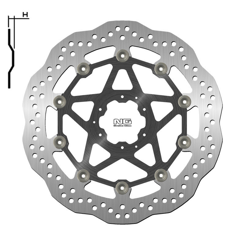 Disco de freno NG BRAKES ondulado flotante