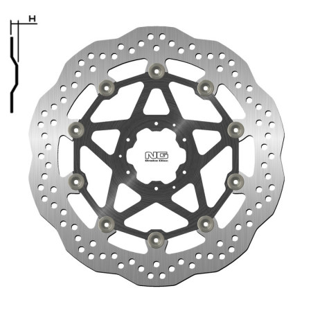 Disco de freno NG BRAKES ondulado flotante