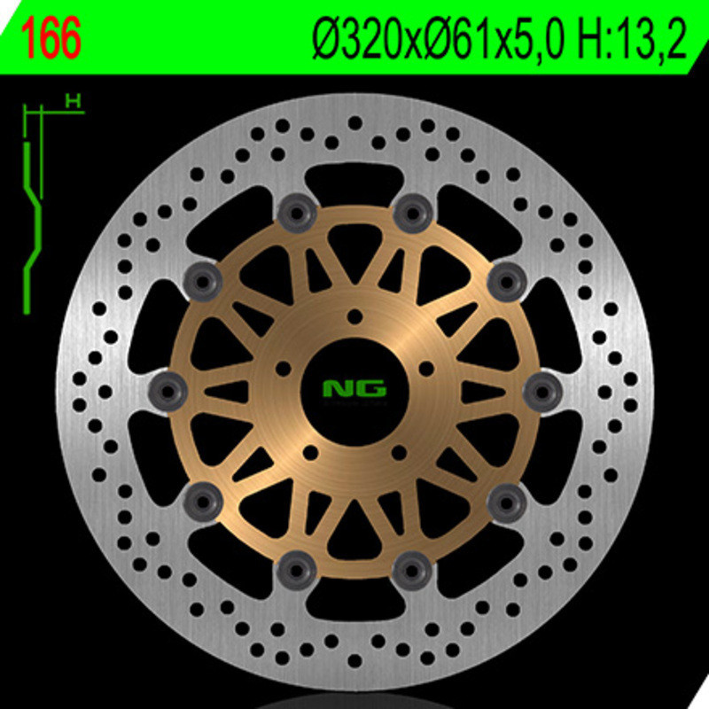 Disco de freno NG BRAKES redondo flotante