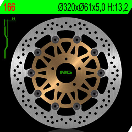 Disco de freno NG BRAKES redondo flotante