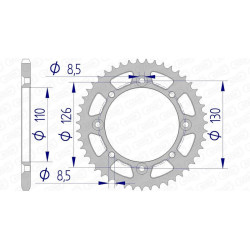 Corona AFAM aluminio ultraligera autolimpiable 17107 - Paso 420