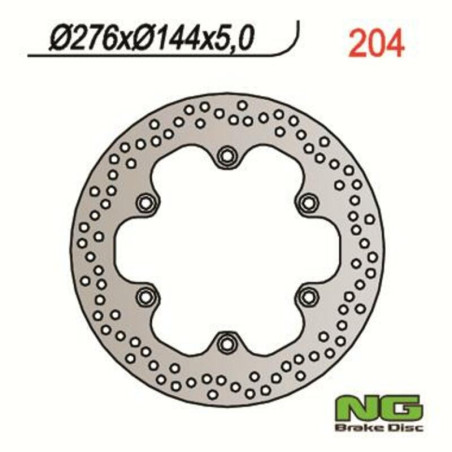 Disco de freno NG BRAKES redondo fijo
