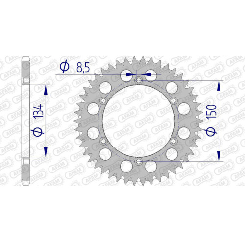 Corona AFAM aluminio ultraligera autolimpiable 17206 - Paso 520