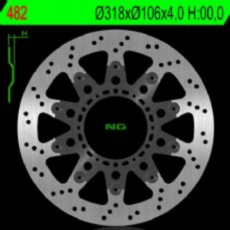 Disco de freno NG BRAKES redondo flotante