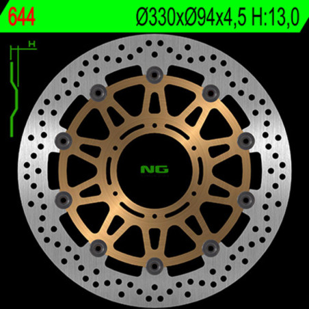 Disco de freno NG BRAKES redondo flotante