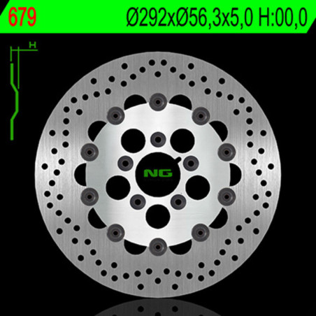 Disco de freno NG BRAKES redondo flotante