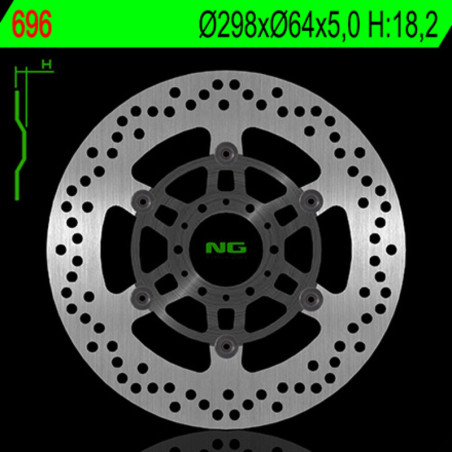 Disco de freno NG BRAKES redondo flotante