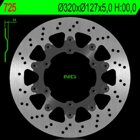 Disco de freno NG BRAKES redondo flotante