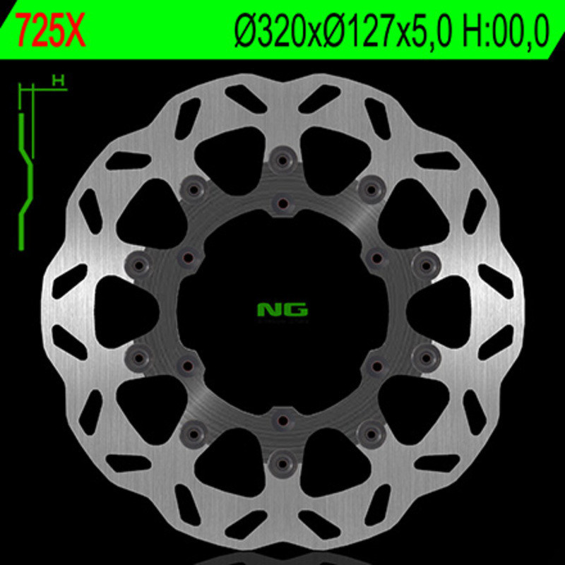 Disco de freno NG BRAKES ondulado flotante