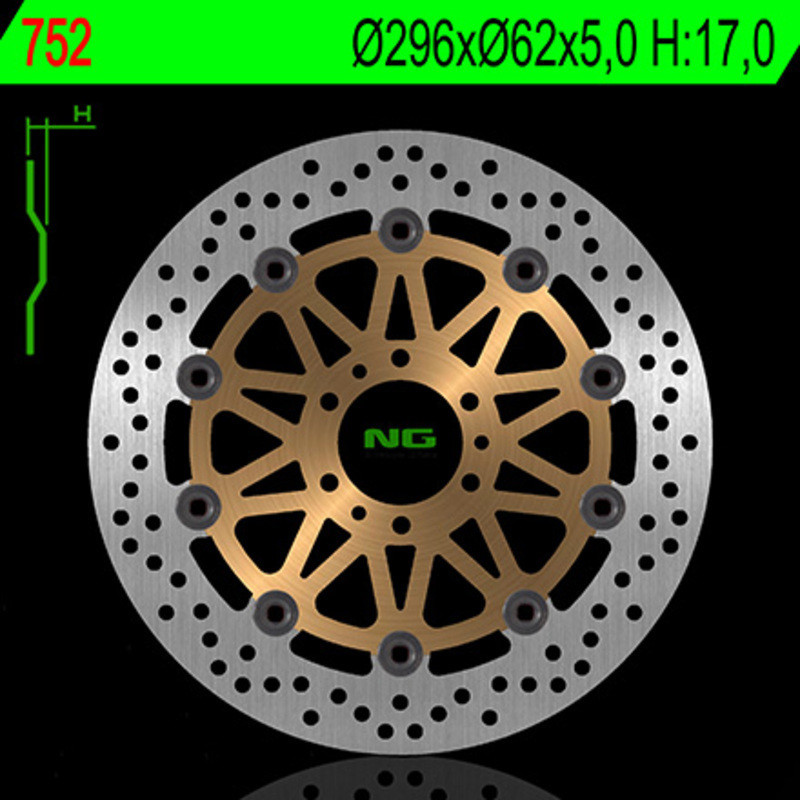 Disco de freno NG BRAKES redondo flotante