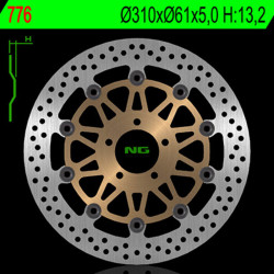 Disco de freno NG BRAKES redondo flotante