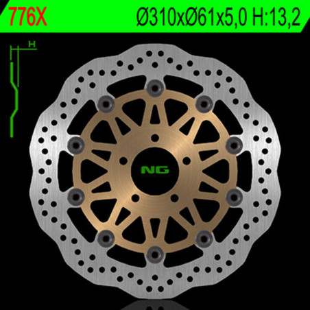 Disco de freno NG BRAKES ondulado flotante