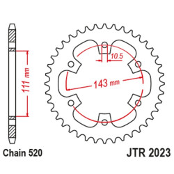 Kit de cadena JT/JT 520HDS 15/42 standard - corona standard 2