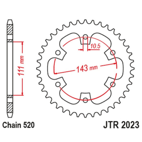 Kit de cadena JT/JT 520HDS 15/42 standard - corona standard