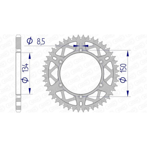 Corona AFAM aluminio ultraligera autolimpiable 17206 - Paso 520