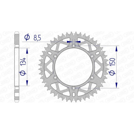 Corona AFAM aluminio ultraligera autolimpiable 17206 - Paso 520