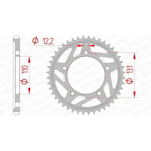 Kit de cadena 525XHR3 16/45 Standard - corona Standard 164800