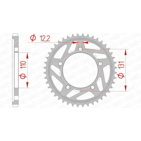 Kit de cadena 525XHR3 16/45 Standard - corona Standard 164800