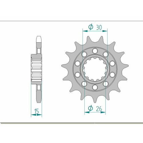 Kit de cadena 525XHR3 16/45 Standard - corona Standard 164800