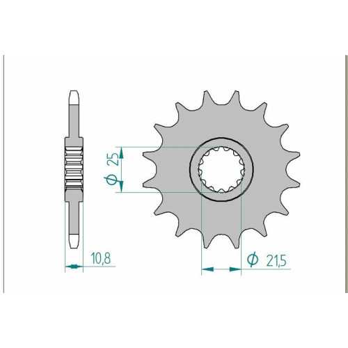 Kit de cadena AFAM 520XMR3 15/46 Standard - corona Standard 12604