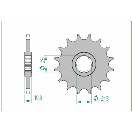 Kit de cadena AFAM 520XMR3 15/46 Standard - corona Standard 12604