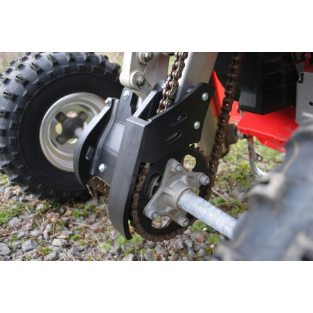 Protector trasero de cárter AXP 6 mm negro Honda TRX450R