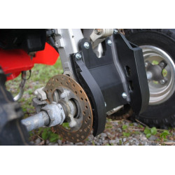Protector trasero de cárter AXP 6 mm negro Honda TRX450R 2