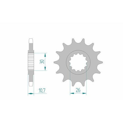 Kit cadena AFAM 525XSR2 15/43 Super-Reforzado - corona Standard 12815